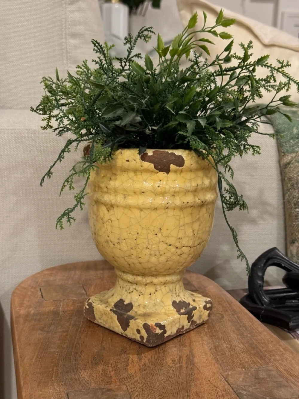 Anthropologie Aged Herb Pot, Pedestal